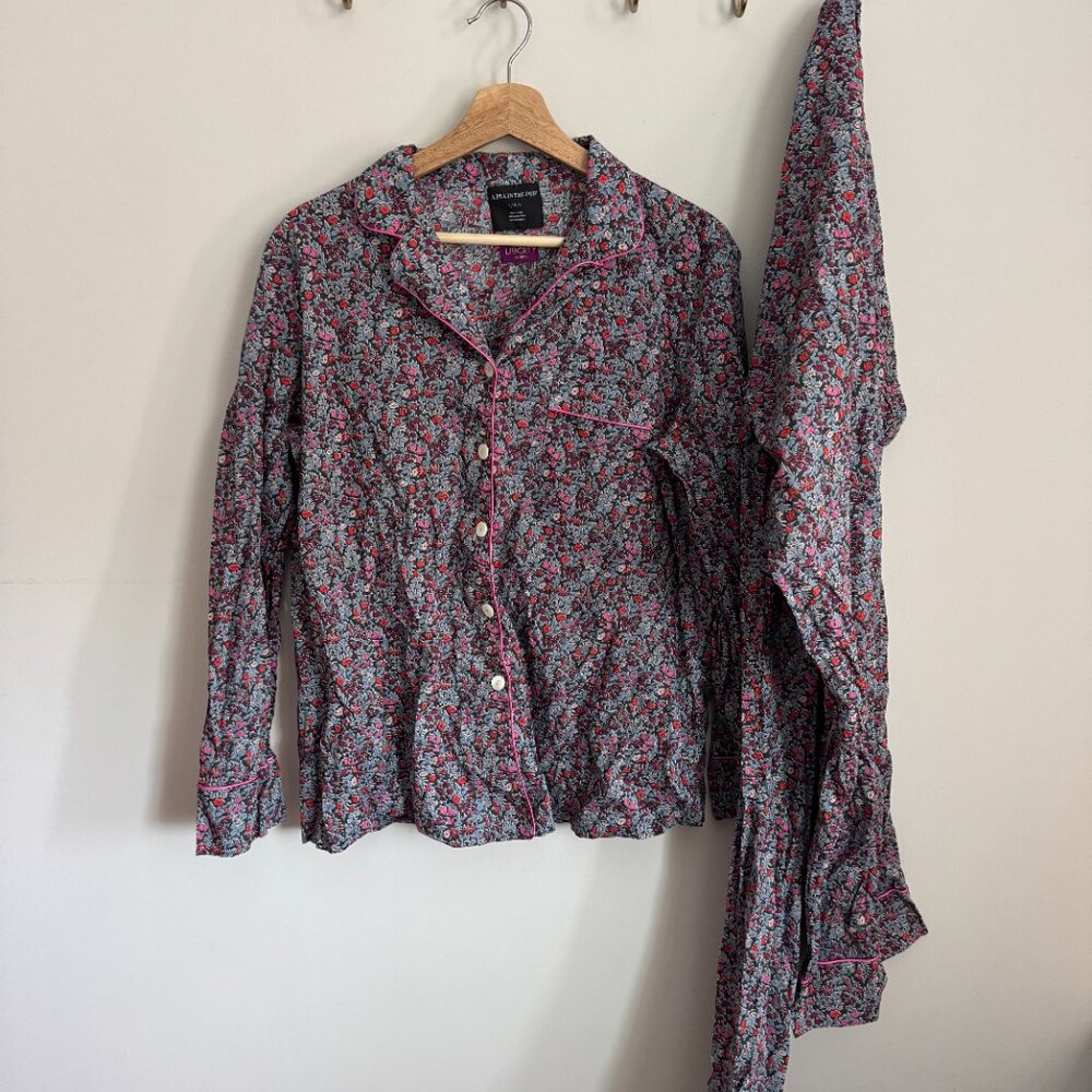A Pea in the Pod Floral Liberty Pajama Set - Size Large
